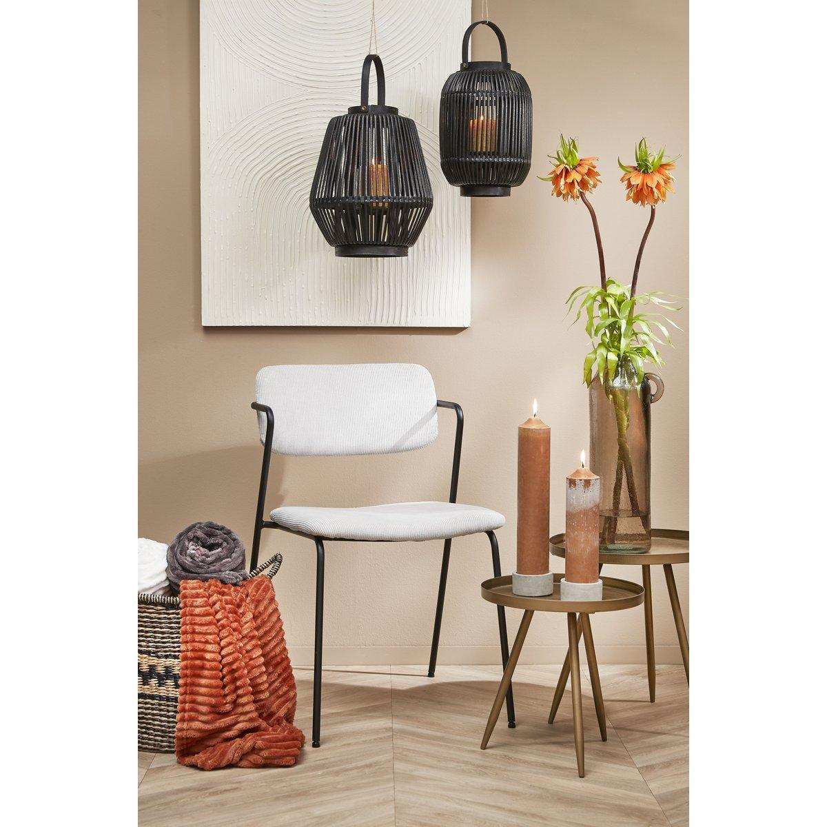 Flores Beistelltisch – H42x Ø40 cm – Metall – Bronze - HomeDesign Knaus