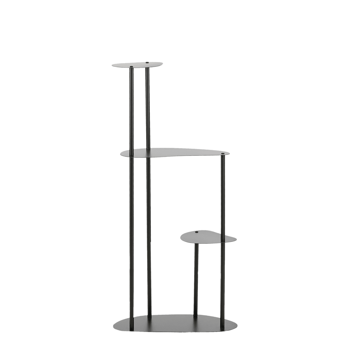 Fonda Pflanzentisch – L47,5 x B27 x H100 cm – Metall – Schwarz - HomeDesign Knaus