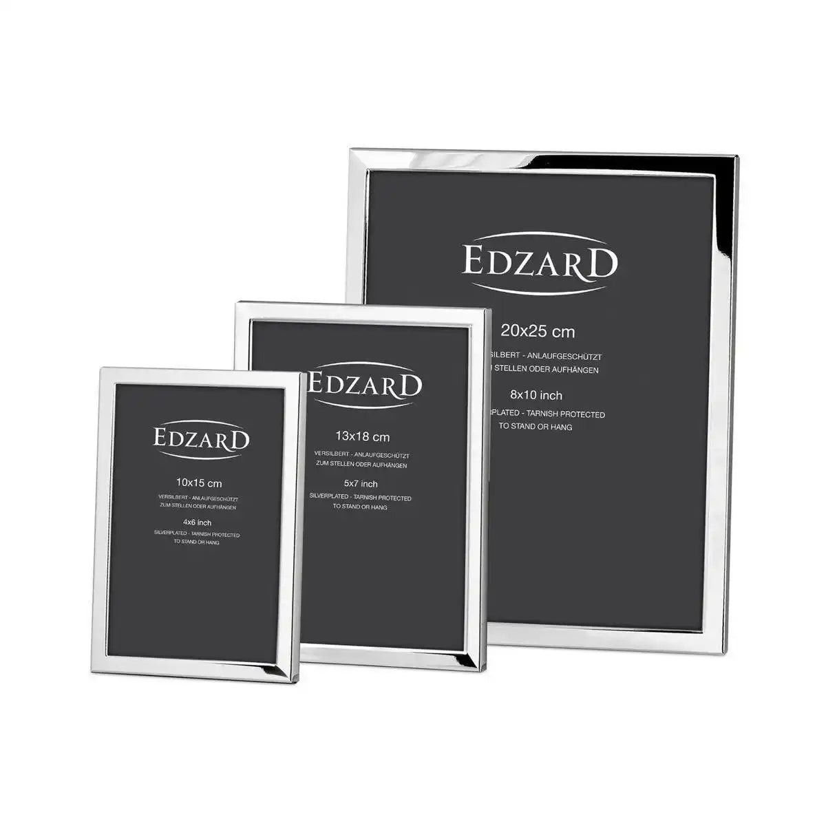 Fotorahmen Bergamo für Foto 10 x 15 cm edel versilbert - HomeDesign Knaus