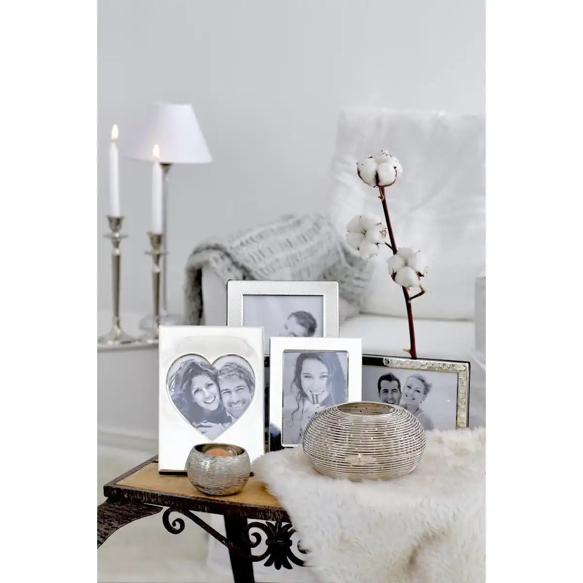 Fotorahmen Bilderrahmen Altamura 9x13 cm edel versilbert - HomeDesign Knaus
