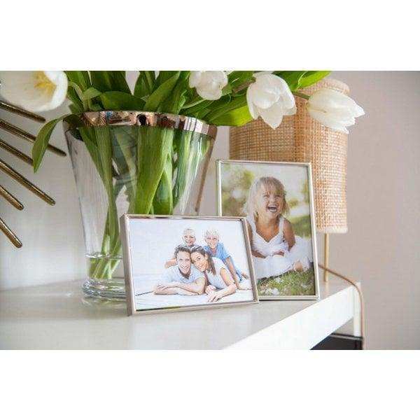 Fotorahmen Bilderrahmen Genua 10 x 15 cm edel versilber - HomeDesign Knaus
