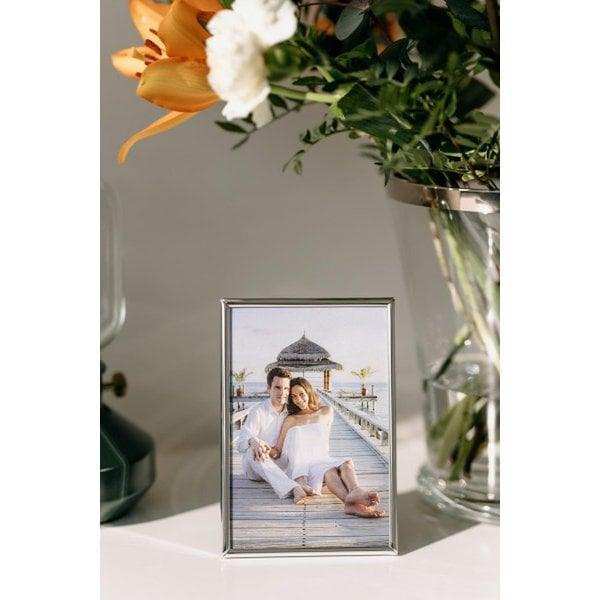 Fotorahmen Bilderrahmen Genua 10 x 15 cm edel versilber - HomeDesign Knaus