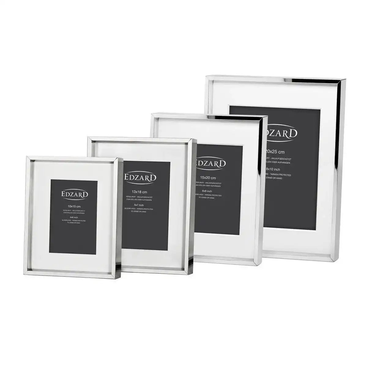 Fotorahmen Bilderrahmen Perugia für Foto 13 x 18 cm versilbert - HomeDesign Knaus