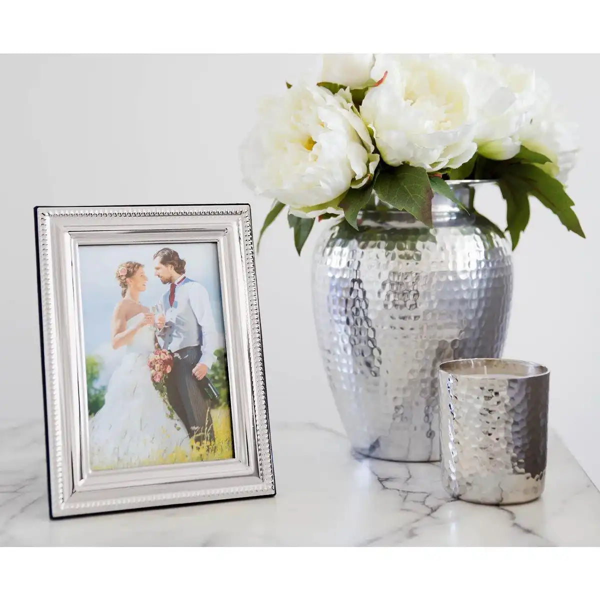 Fotorahmen Novara für Foto 13 x 18 cm, edel versilbert - HomeDesign Knaus