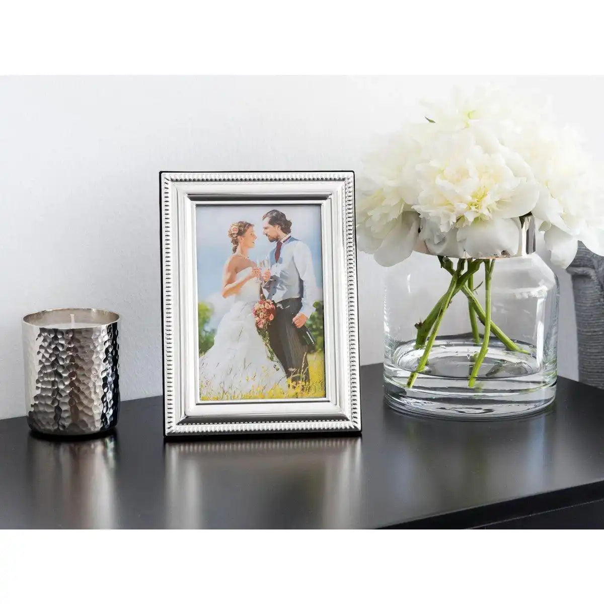 Fotorahmen Novara für Foto 13 x 18 cm, edel versilbert - HomeDesign Knaus