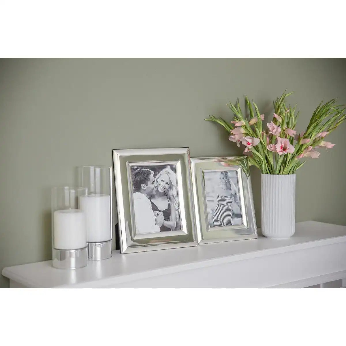 Fotorahmen Positano für Foto 15 x 20 cm, edel versilbert 2 Aufhängern - HomeDesign Knaus