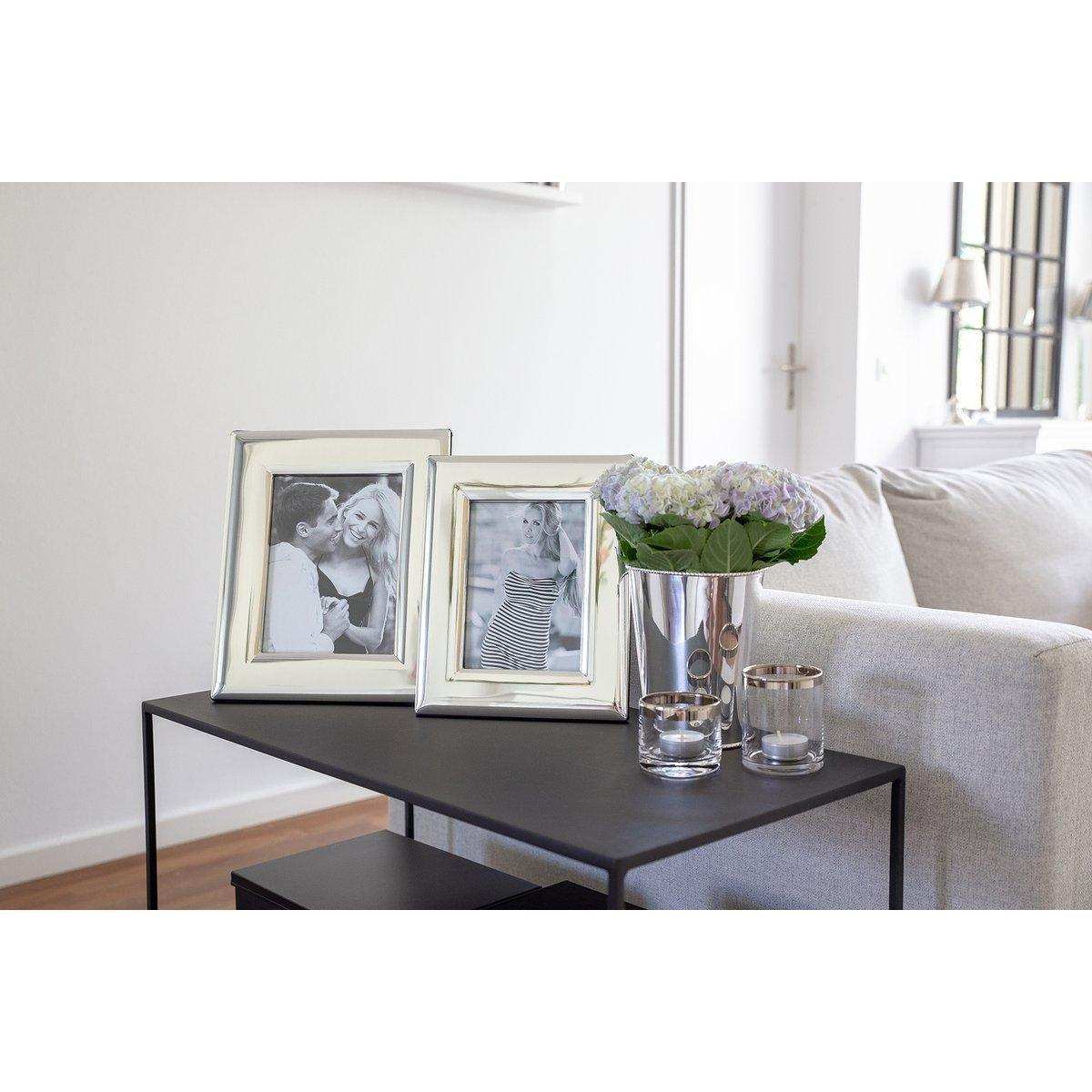 Fotorahmen Positano für Foto 15 x 20 cm, edel versilbert 2 Aufhängern - HomeDesign Knaus
