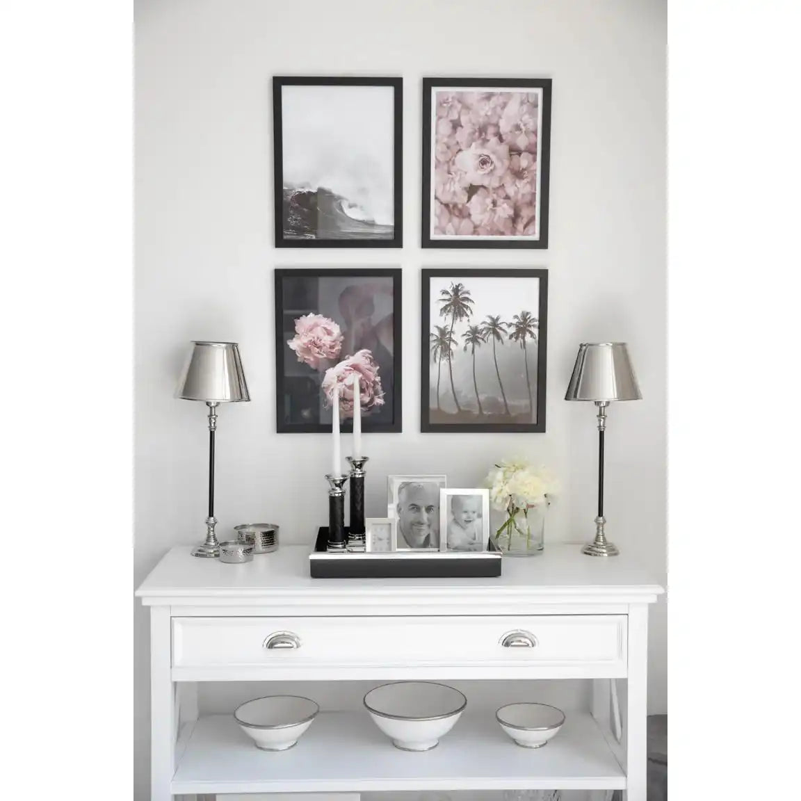 Fotorahmen Prato für Foto 13 x 18 cm, edel versilbert 2 Aufhängern - HomeDesign Knaus