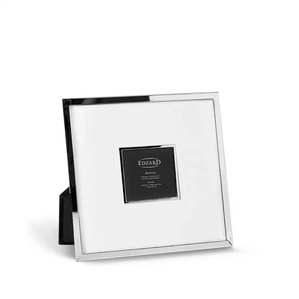 Fotorahmen Ribera für Foto 13 x 13 cm, Gesamtgröße 35 x 35 cm, edel versilbert - HomeDesign Knaus