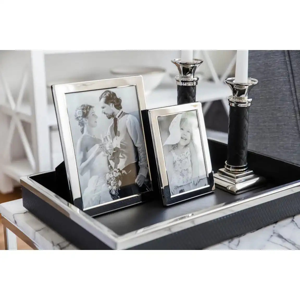 Fotorahmen Salerno für Foto 15 x 20 cm, edel versilbert - HomeDesign Knaus