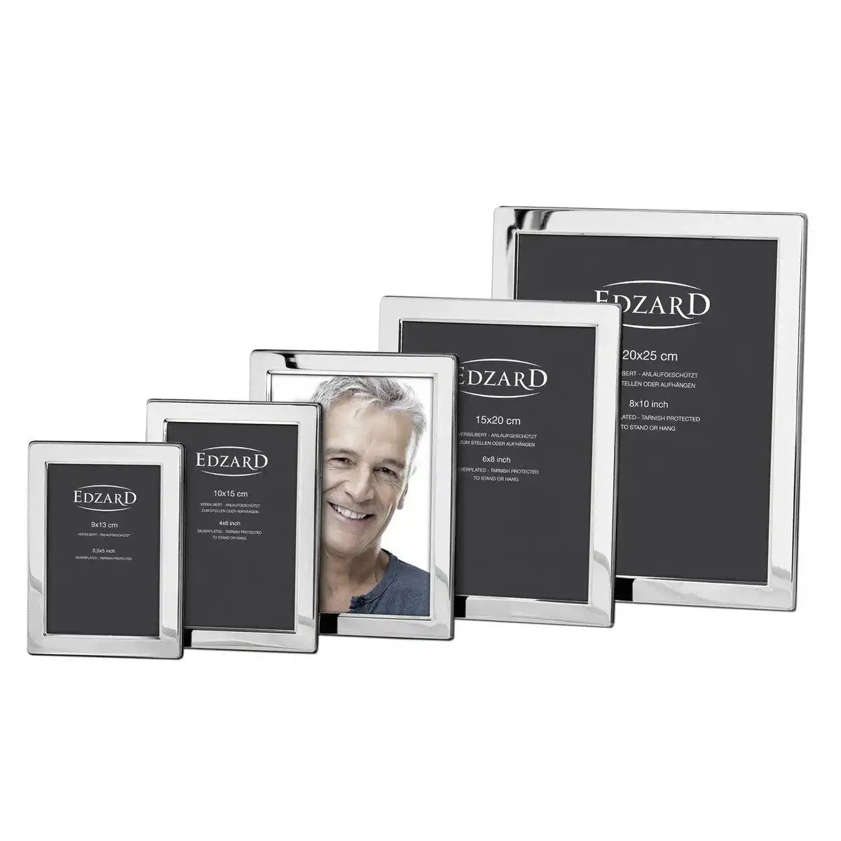 Fotorahmen Salerno für Foto 9 x 13 cm, edel versilbert, anlaufgeschützt - HomeDesign Knaus