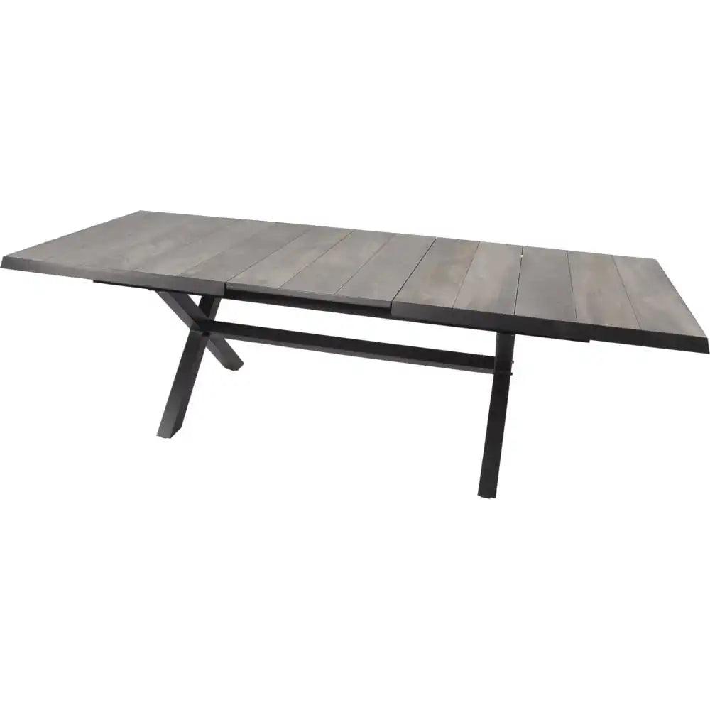 Gartentisch Ausziehtisch Esstisch Castilla Negro 204/264x102 - HomeDesign Knaus