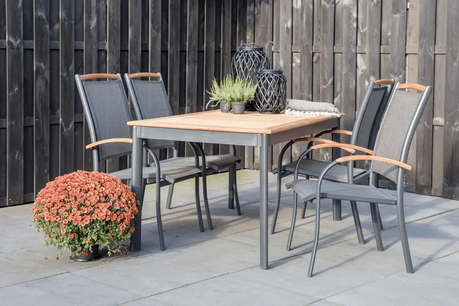 Gartentisch Esstisch Tisch Monza anthrazit Aluminium 150x90 - HomeDesign Knaus