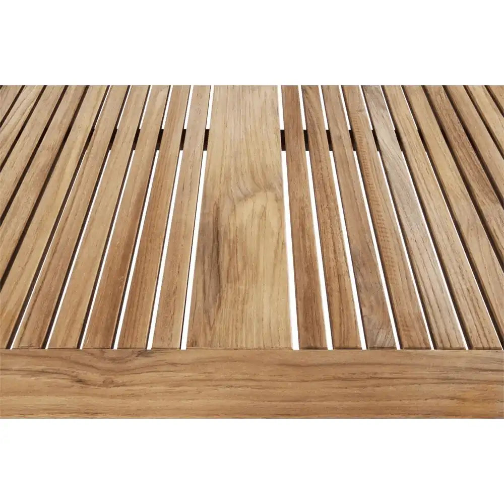 Gartentisch Marmaris Edelstahl Esstisch Holzoptik 152x90cm - HomeDesign Knaus