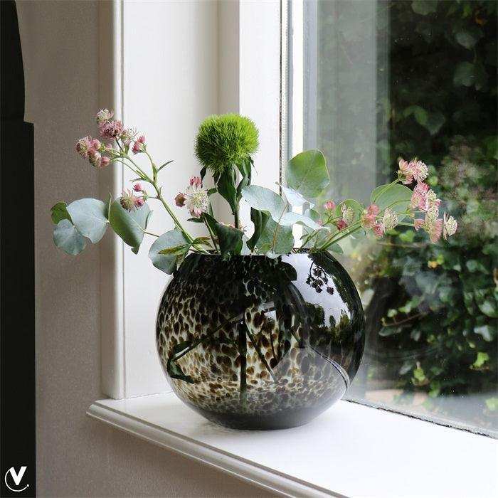 Gepard Deko Vase Blumenvase Bodenvase Handarbeit Mundgeblasen - HomeDesign Knaus