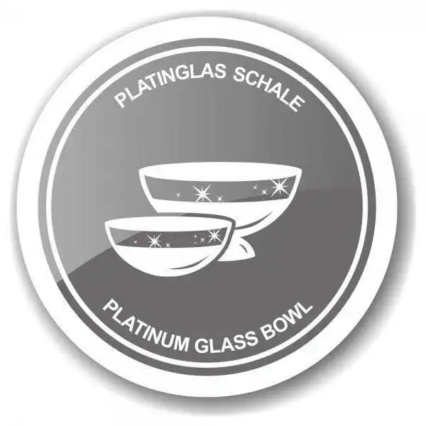 EDZARD Glasdose Vigo, mit Deckel, mundgeblasenes Kristallglas mit Platinrand, H 40 cm, ø 19 cm - HomeDesign Knaus