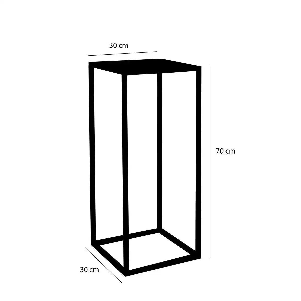 Goa Beistelltisch – 2er-Set – L30 x B30 x H70 cm – Metall – Schwarz - HomeDesign Knaus