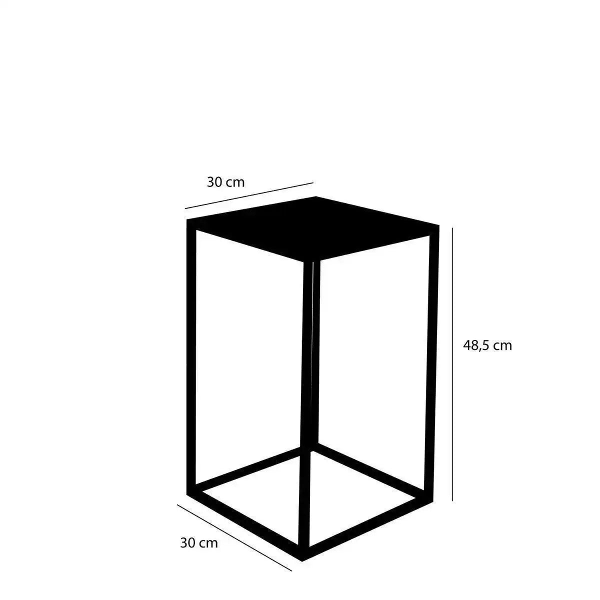 Goa Beistelltisch – 2er-Set – L35 x B35 x H55 cm – Metall – Schwarz - HomeDesign Knaus
