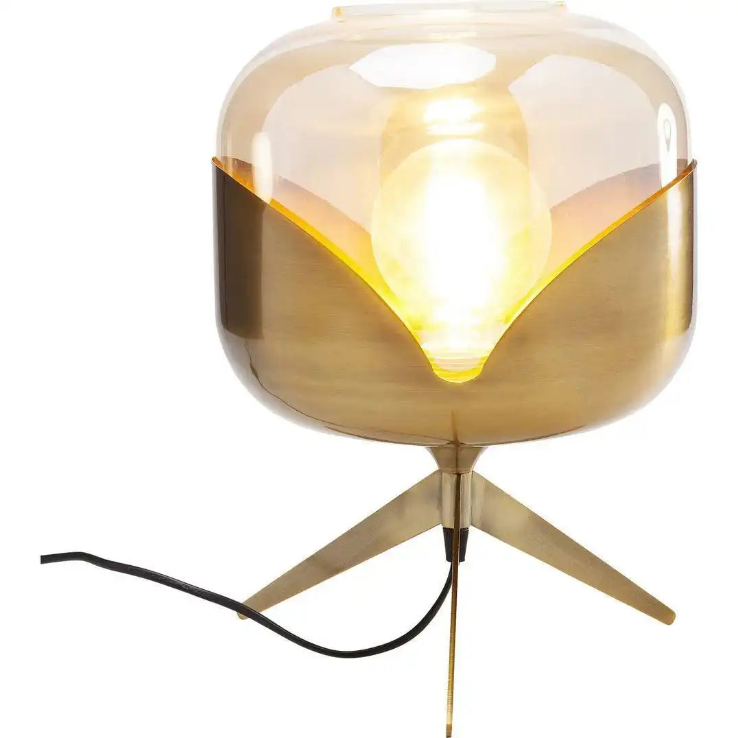 Goblet Stahl Tischleuchte Golden Messing Retro Style 40 Watt - HomeDesign Knaus