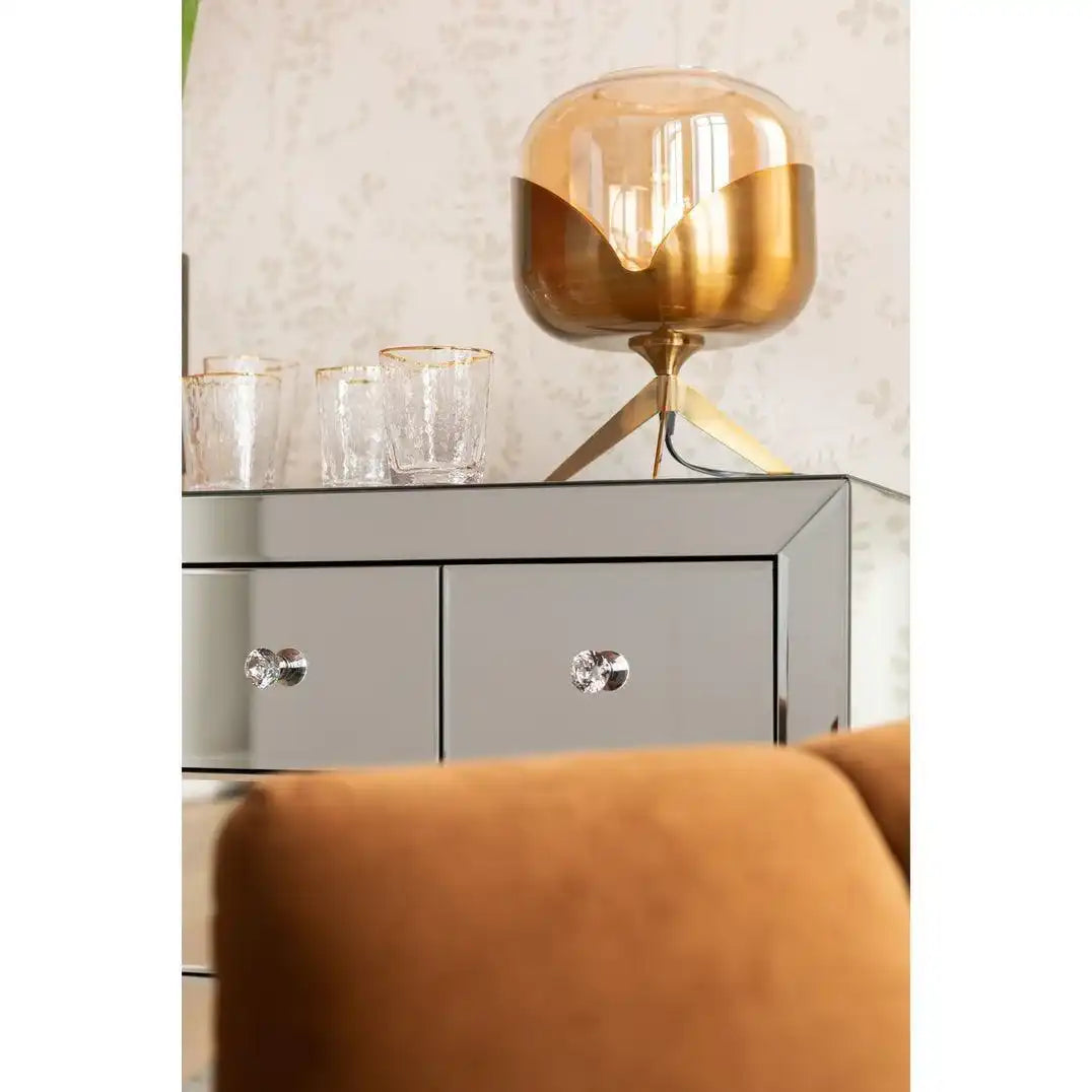 Goblet Stahl Tischleuchte Golden Messing Retro Style 40 Watt - HomeDesign Knaus
