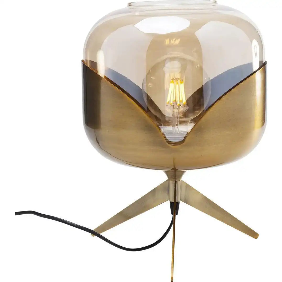 Goblet Stahl Tischleuchte Golden Messing Retro Style 40 Watt - HomeDesign Knaus