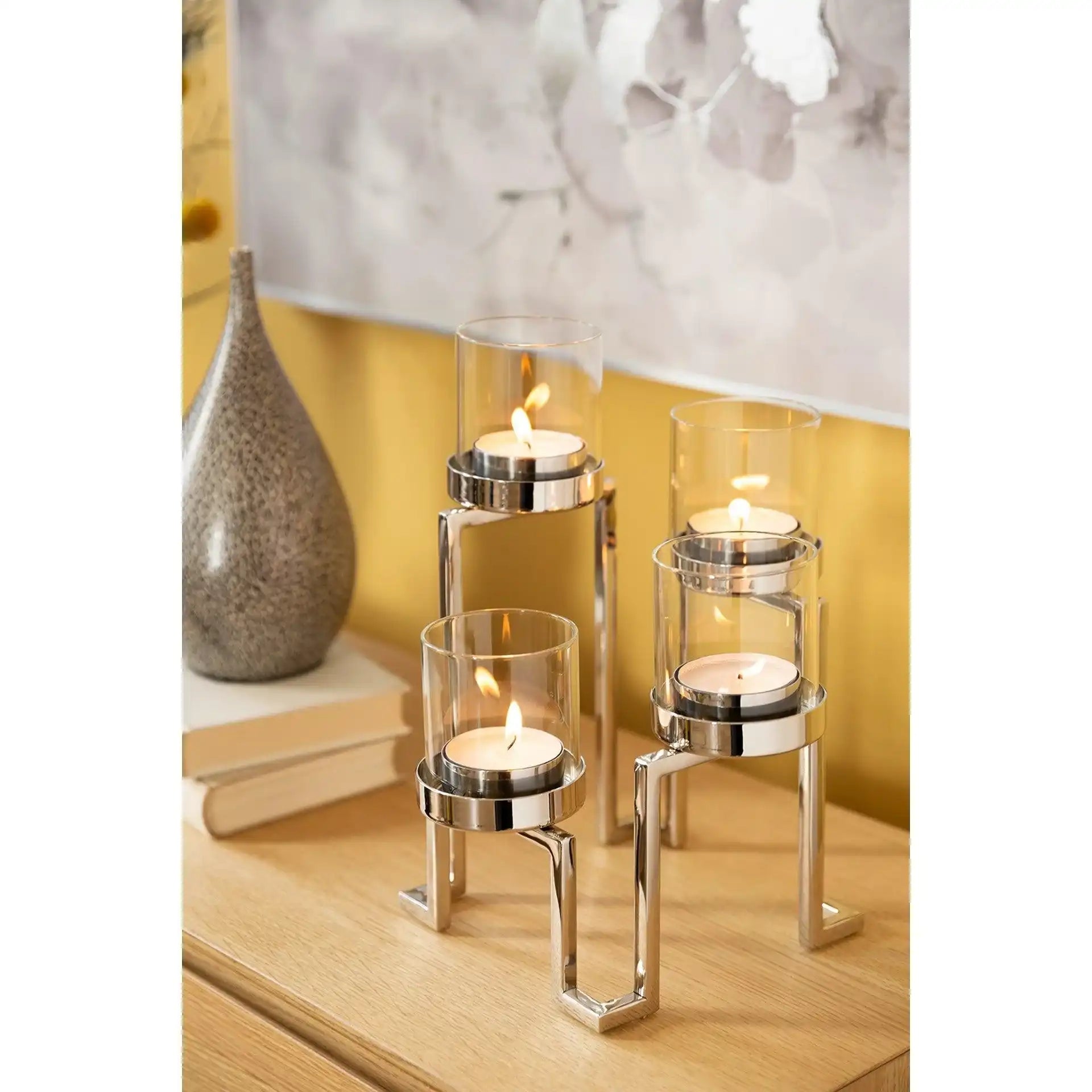 Grant Kerzenhalter Chrom Unikat Handarbeit Unikat - HomeDesign Knaus