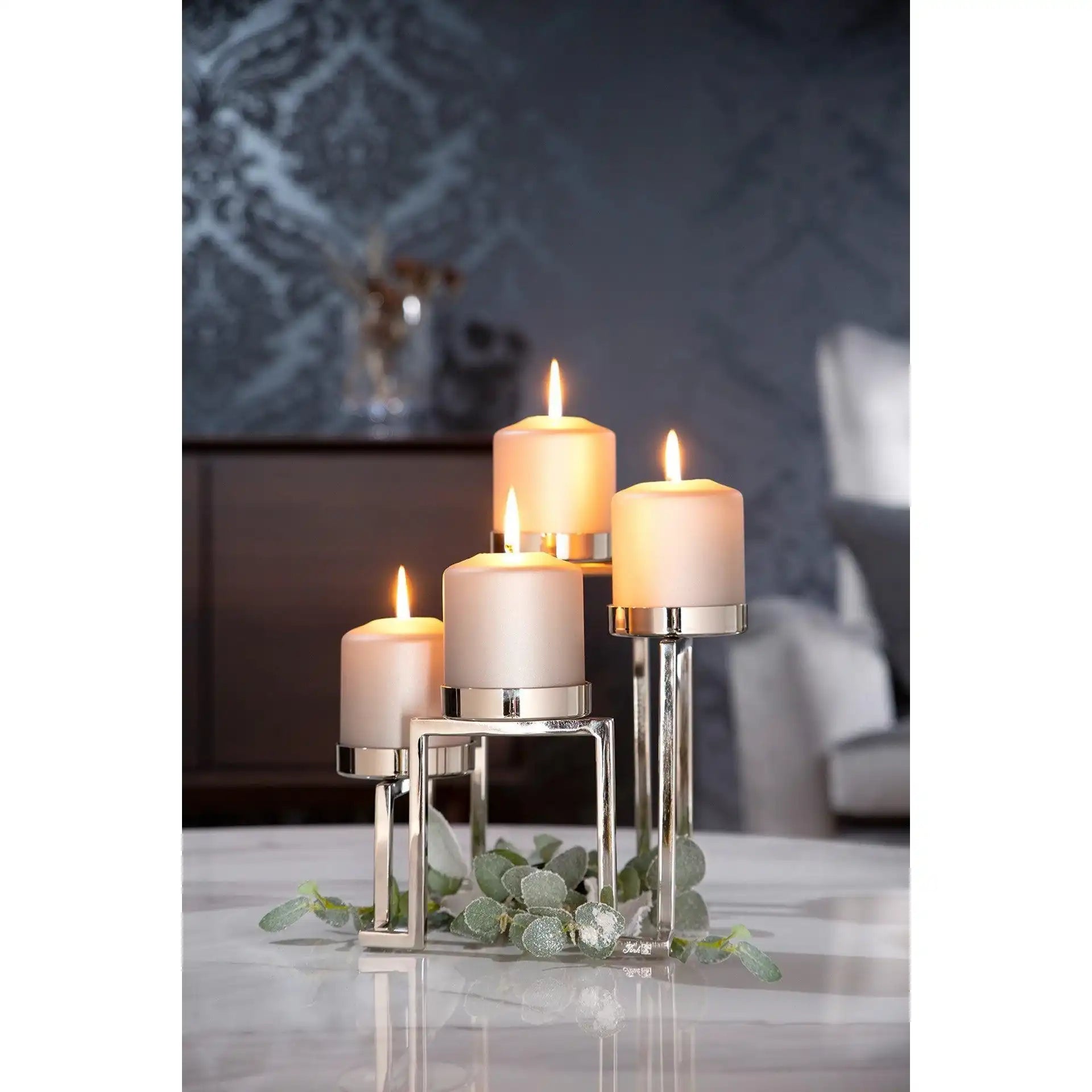 Grant Kerzenhalter Chrom Unikat Handarbeit Unikat - HomeDesign Knaus