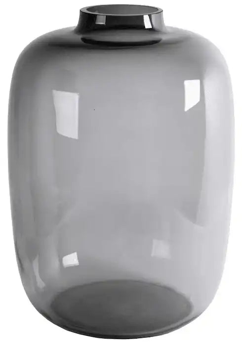 Grau Deko Vase Blumenvase Bodenvase Mundgeblasen - HomeDesign Knaus