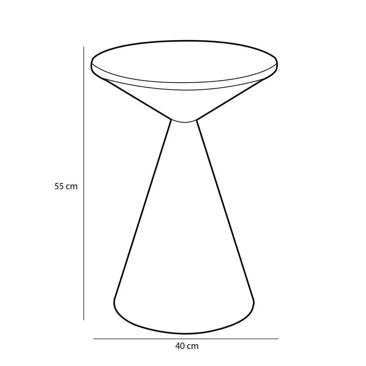 Großzügiger Beistelltisch – H55 x Ø40 cm – Metall – Schwarz - HomeDesign Knaus