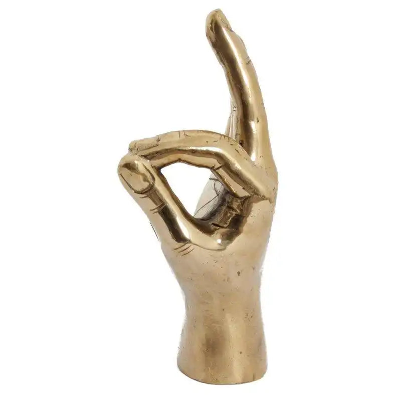 Hand Picco Bello Gold Finger Figur Skulptur 23 cm - HomeDesign Knaus