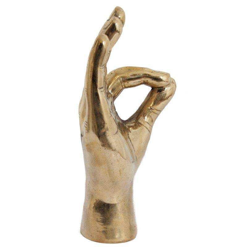 Hand Picco Bello Gold Finger Figur Skulptur 23 cm - HomeDesign Knaus