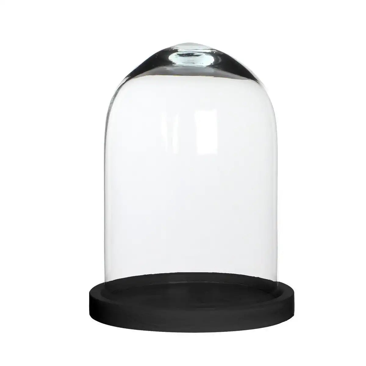 Hella Glasglocke – H23 x Ø17 cm – Transparent, Schwarz - HomeDesign Knaus