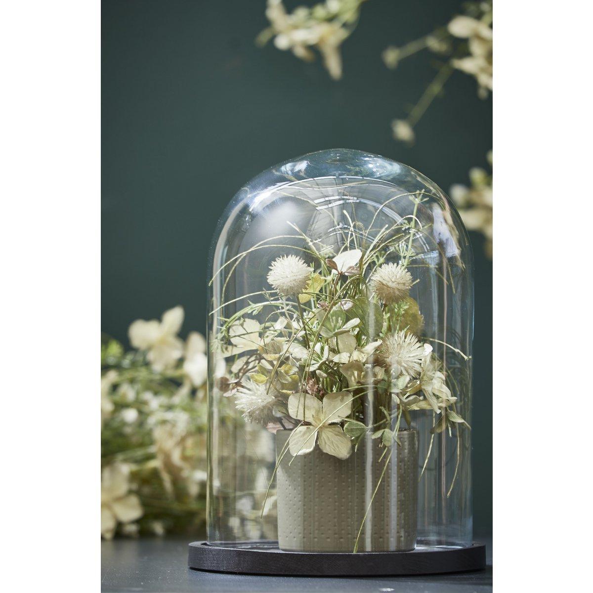 Hella Glasglocke – H30 x Ø21 cm – Transparent, Schwarz - HomeDesign Knaus