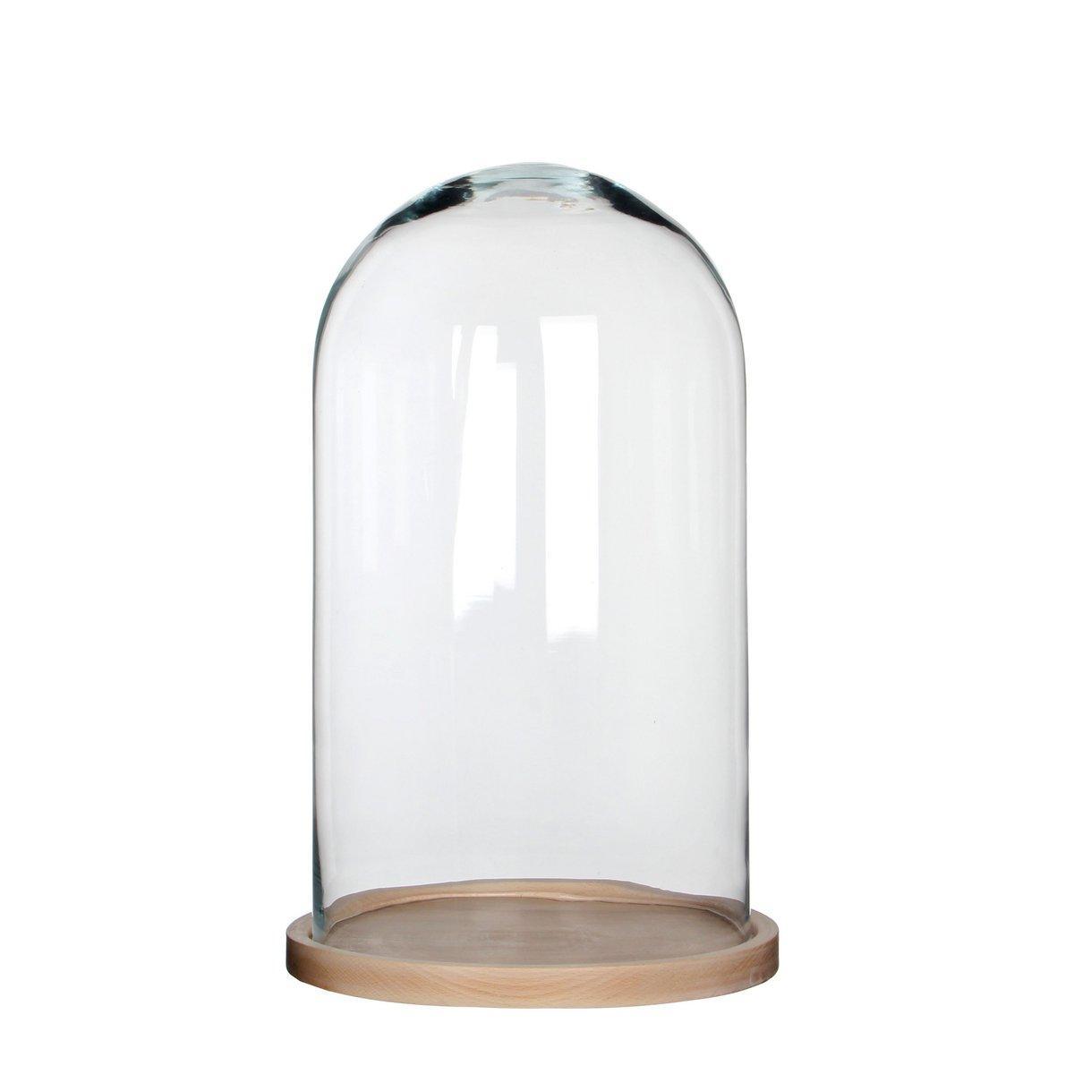 Hella Glasglocke – H38 x Ø23 cm – Transparent, Hellbraun - HomeDesign Knaus