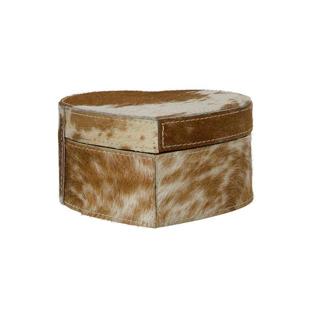 Herz Aufbewahrungsbox Schmuck Kuhleder Goldschmuck Schmuckkasten - HomeDesign Knaus
