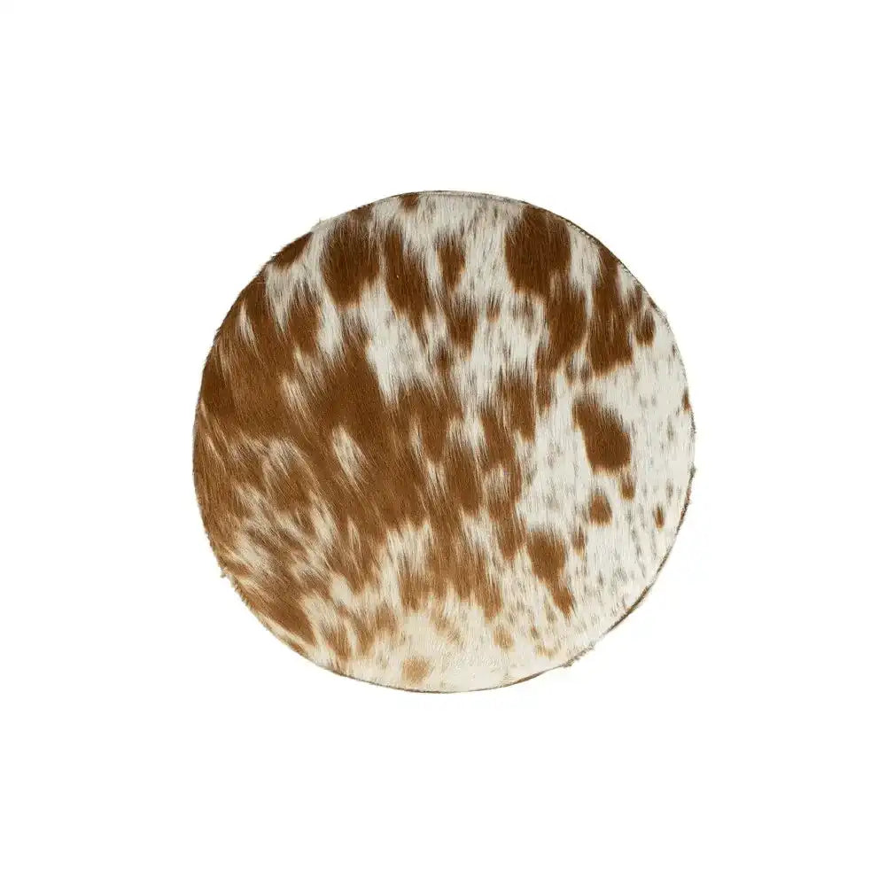 Holz Barhocker Rindsleder Kuh braun/weiß 75cm - HomeDesign Knaus