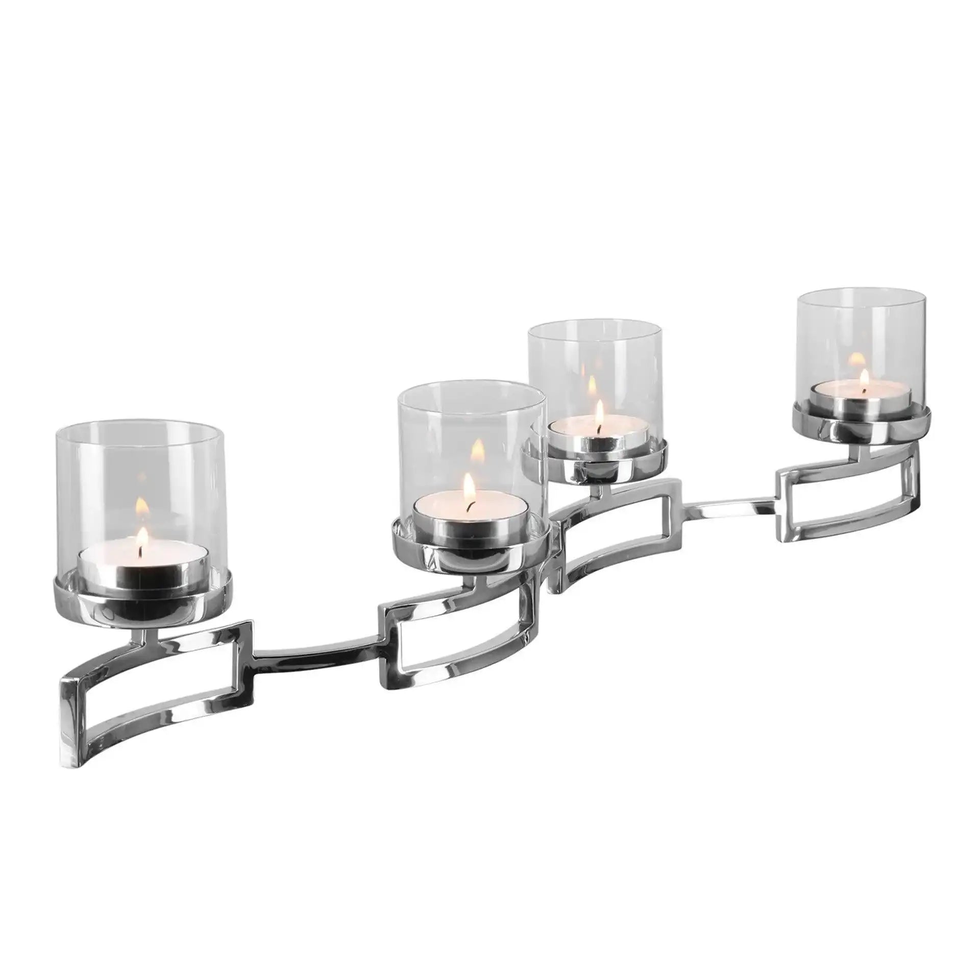 Hommage Kerzenleuchter Adventskranz Chrom Unikat - HomeDesign Knaus