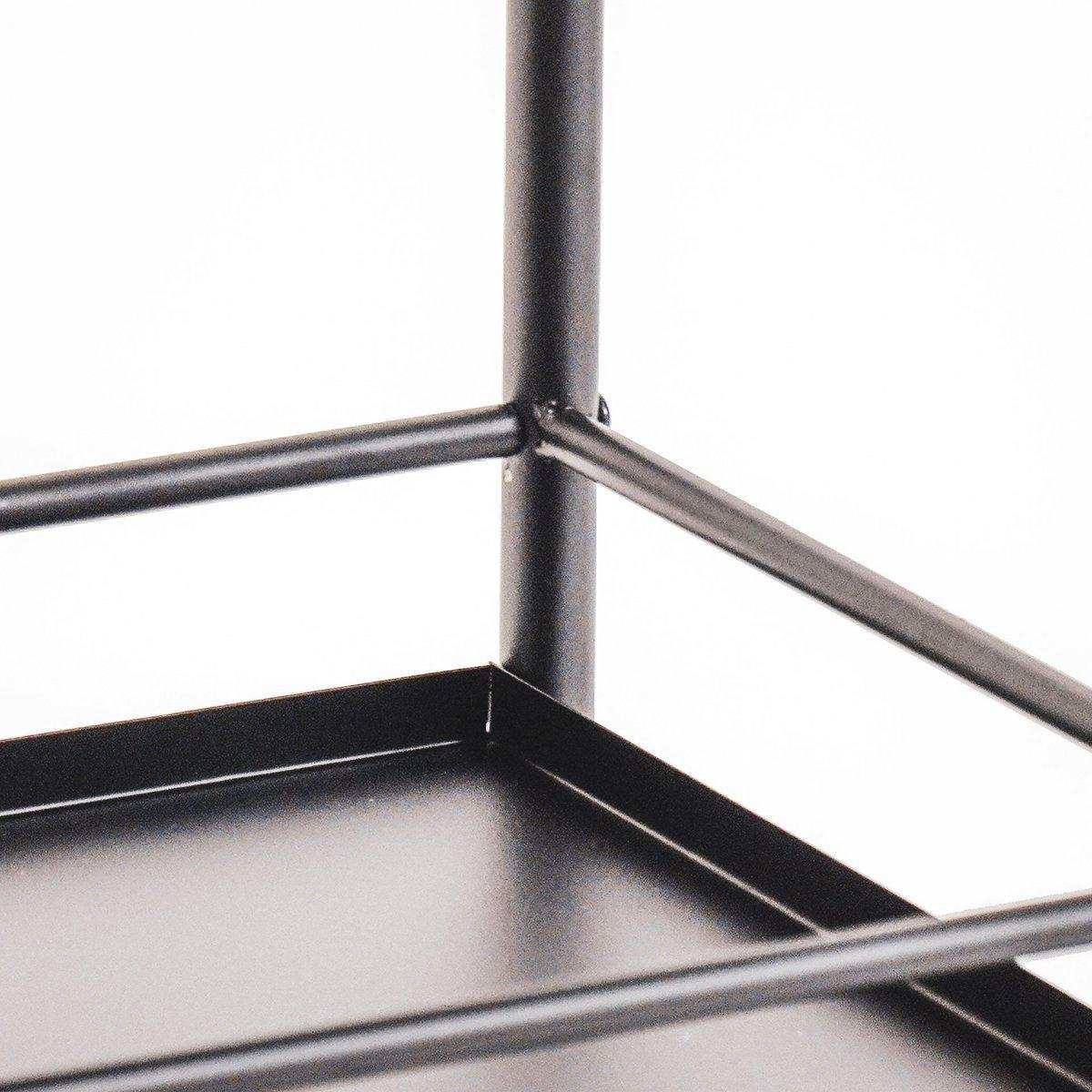Housevitamin Servierwagen aus Metall – Schwarz – 60 x 30 x 66,5 cm - HomeDesign Knaus
