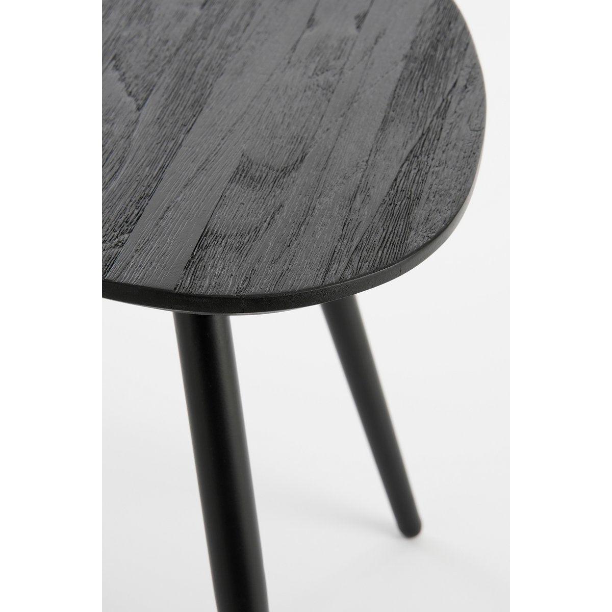 Jailey Beistelltisch – 2er-Set – L84 x B39 x H39 cm – recyceltes Holz – Schwarz - HomeDesign Knaus