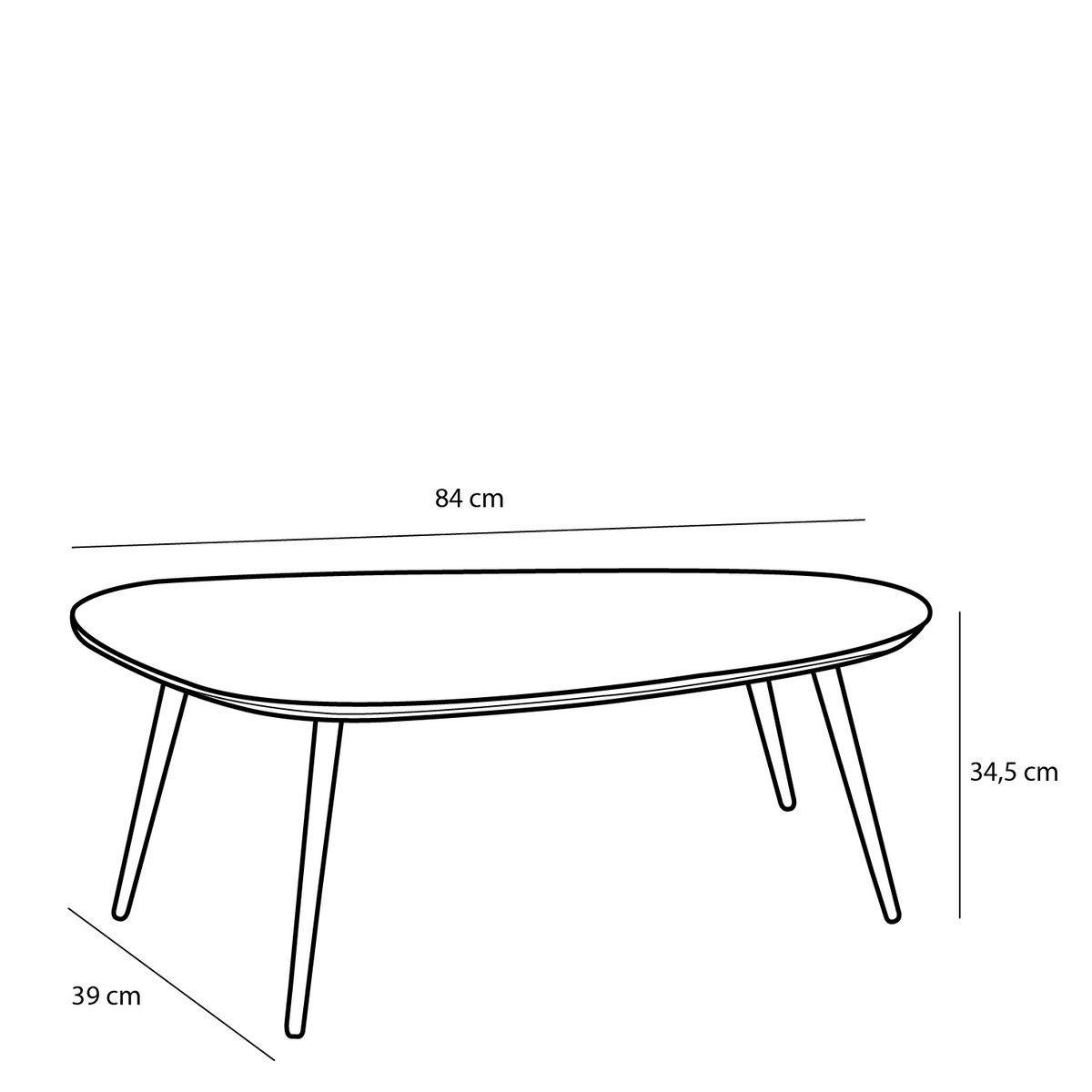 Jailey Beistelltisch – 2er-Set – L84 x B39 x H39 cm – recyceltes Holz – Schwarz - HomeDesign Knaus