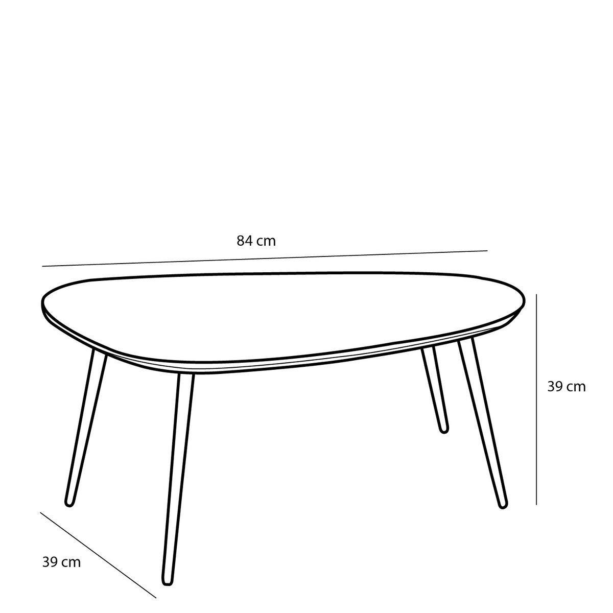 Jailey Beistelltisch – 2er-Set – L84 x B39 x H39 cm – recyceltes Holz – Schwarz - HomeDesign Knaus
