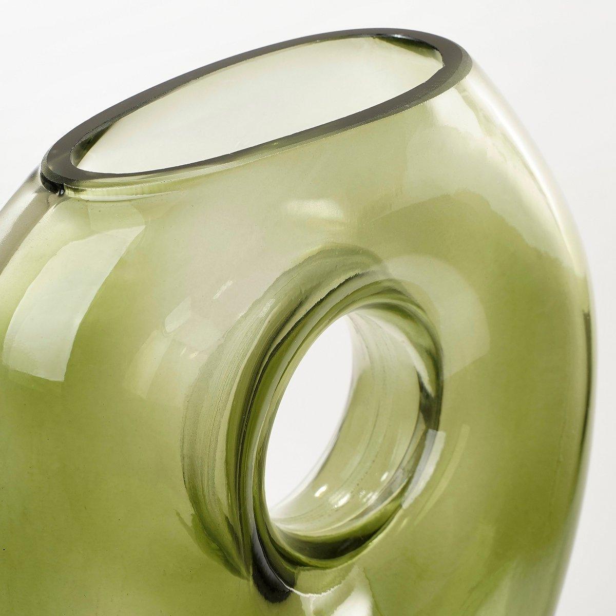 Jay Vase – L18 x B7,5 x H22,5 cm – Glas – Hellgrün - HomeDesign Knaus