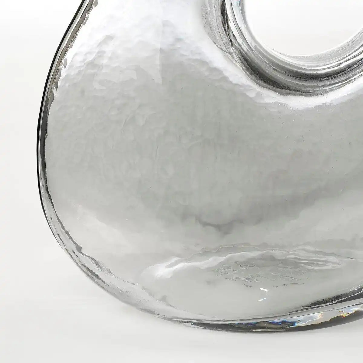 Jay Vase – L18,5 x B10,5 x H25 cm – Glas – Hellgrau - HomeDesign Knaus
