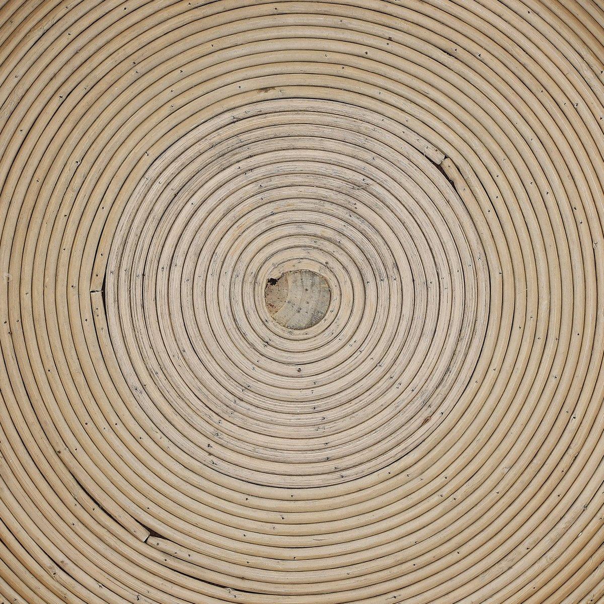 Kaj Beistelltisch – H51 x Ø44,5 cm – Rattan – Braun - HomeDesign Knaus