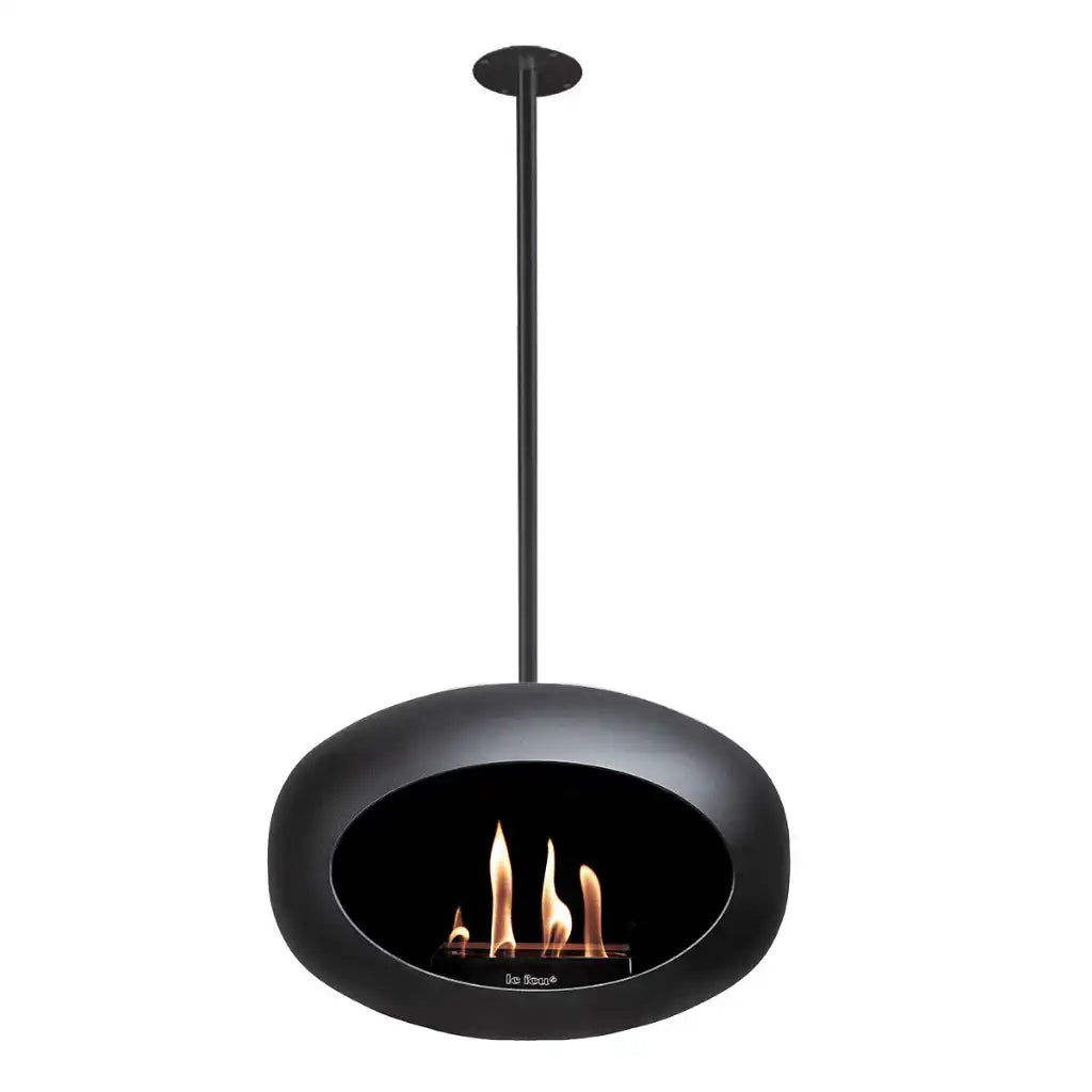Kamin Edelstahl Black Sky hängend Deckenkamin Schwarz Edelstahl - HomeDesign Knaus