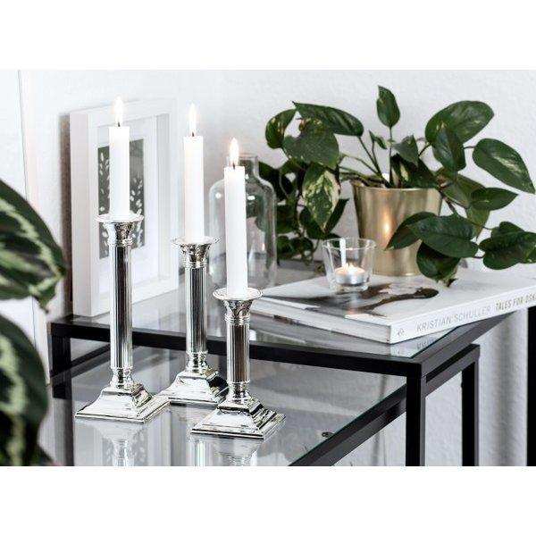 Kerzenleuchter Lincoln für Stabkerze edel versilbert 19 cm - HomeDesign Knaus