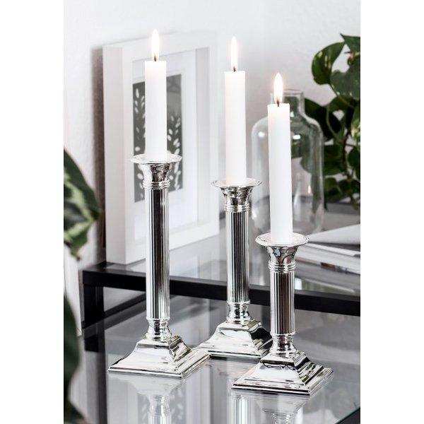 Kerzenleuchter Lincoln für Stabkerze edel versilbert 19 cm - HomeDesign Knaus