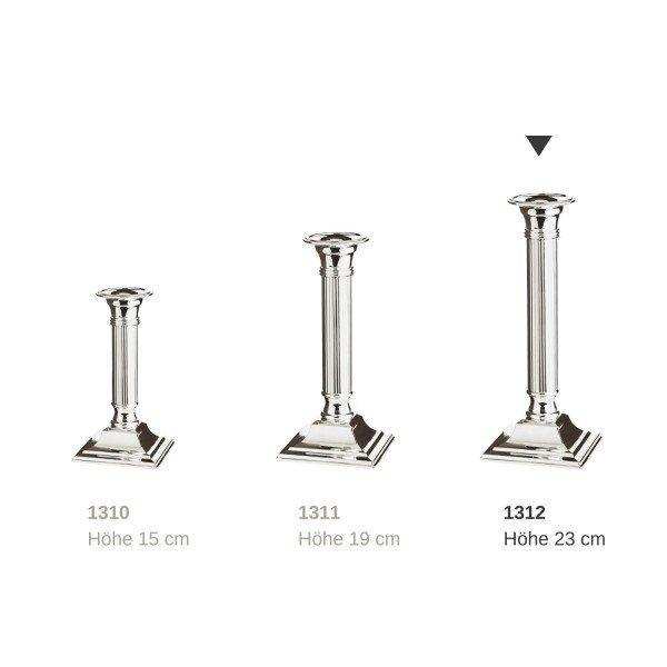 Kerzenleuchter Lincoln für Stabkerze edel versilbert 23 cm - HomeDesign Knaus