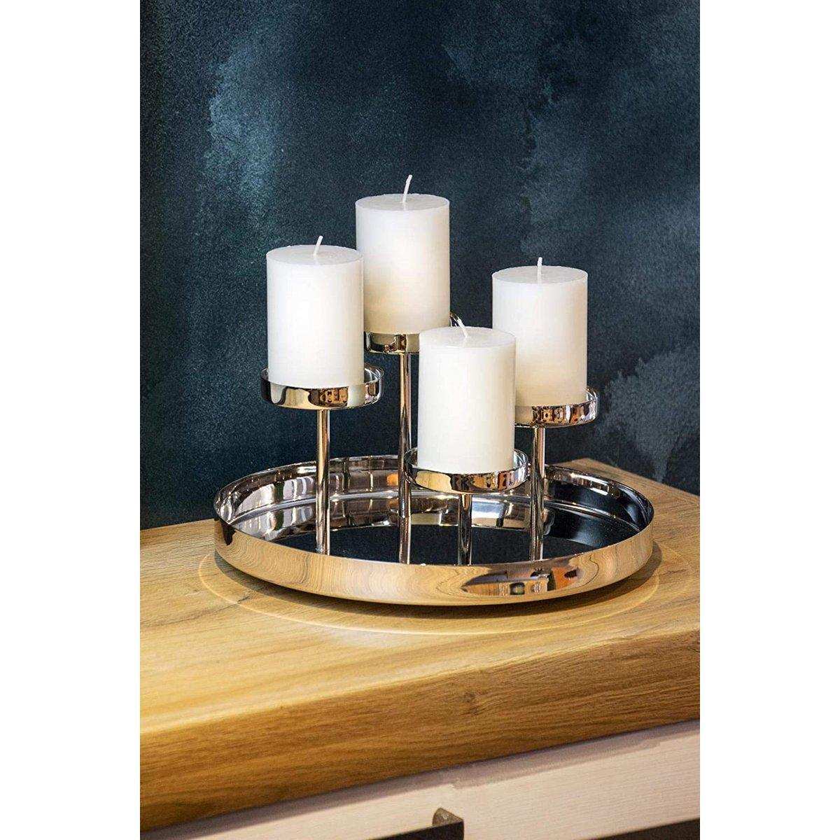 Kerzenleuchter Marbella Edelstahl vernickelt - HomeDesign Knaus