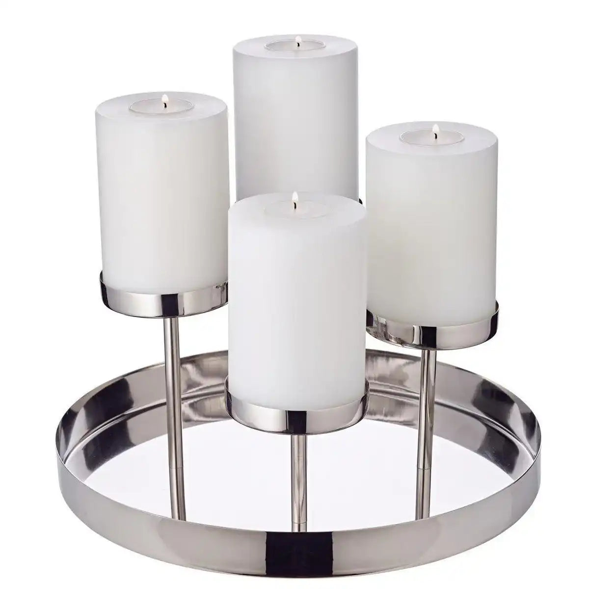 Kerzenleuchter Marbella Edelstahl vernickelt - HomeDesign Knaus